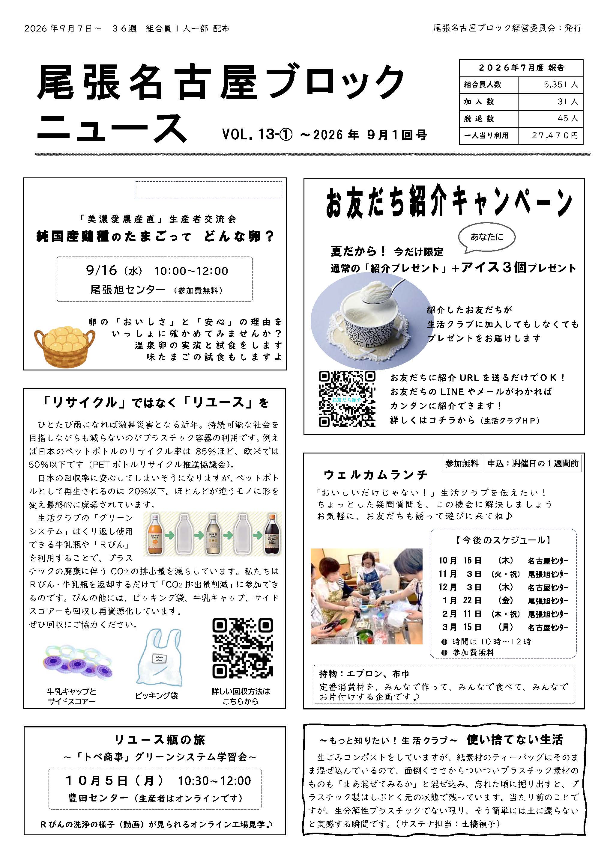 尾張名古屋ブロックニュース Vol.13 1ページ目